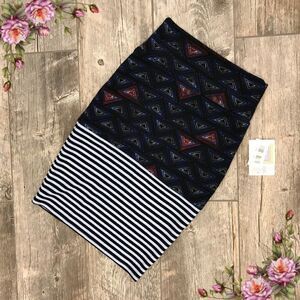 LuLaRoe geometric print midi Cassie skirt